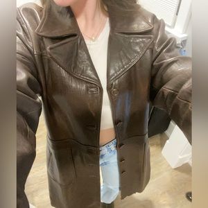 Long leather jacket - Danier